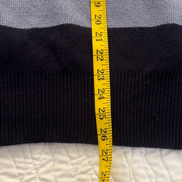 Eesome Tan, White, and Blue Striped Oversized Sweater - Picture 6 of 6